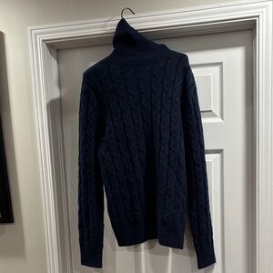 Men's Navy Cable Knit Sweater